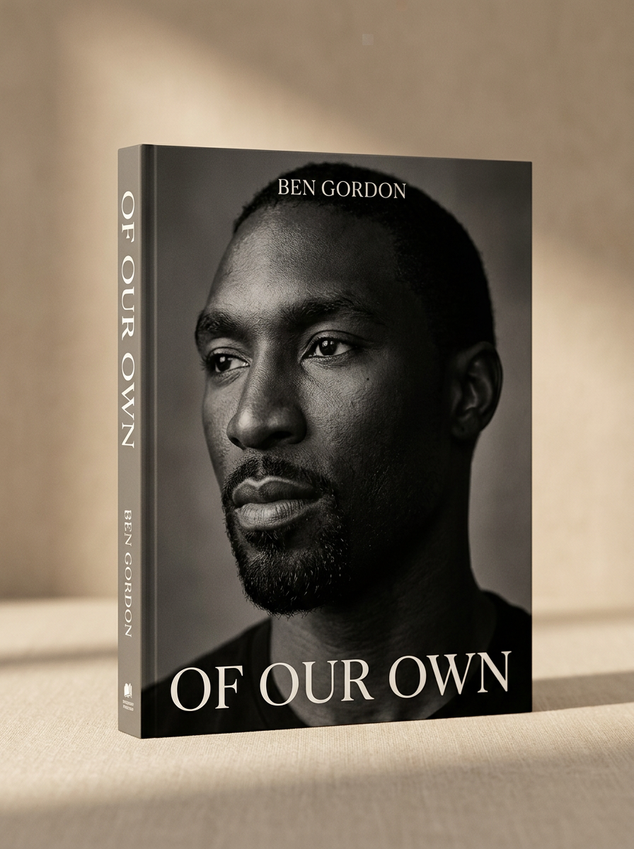 Cover of the forthcoming book Of Our Own by Ben Gordon — minimalist editorial design with the title set in a refined serif over a textured neutral ground. Cover of the forthcoming book Of Our Own by Ben Gordon — minimalist editorial design with the title set in a refined serif over a textured neutral ground.